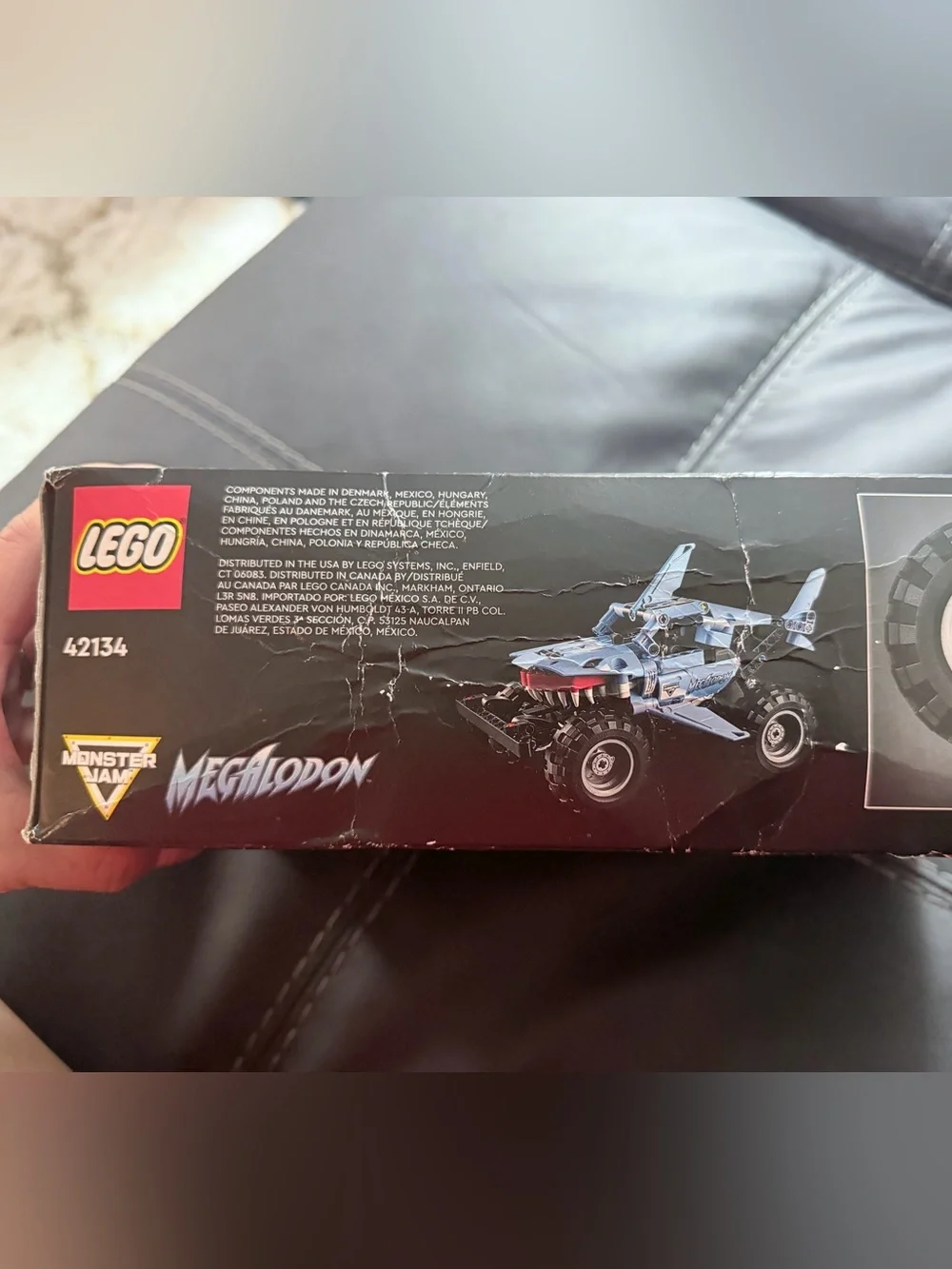 Lego Technic Light Blue and Red Monster Jam Megalodon Pull-Back Vehicle - Picture 2 of 3